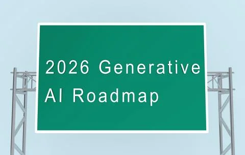 2026 generative ai roadmap concept Illustrazione stock