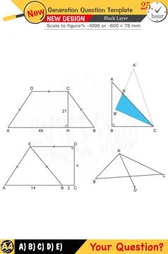 2026, Geometry, geometric concepts, numerical lessons, editable Stock Illustration