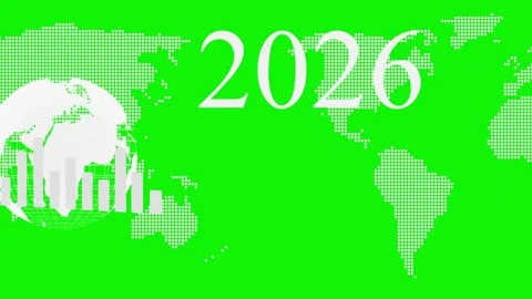 2026 Global Economic Forecast Visualization Animation Vídeo Stock 325237853