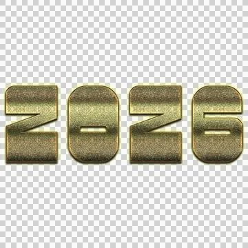 2026 Gold Grunge Text Effect PNG イラスト素材