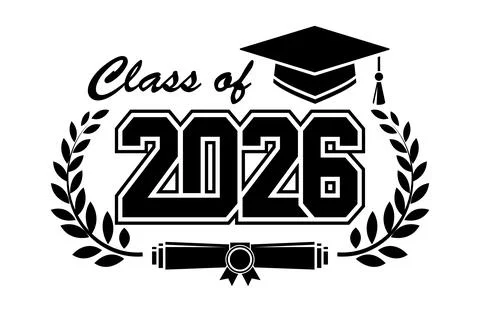 2026 graduate class logo Stock Illustration