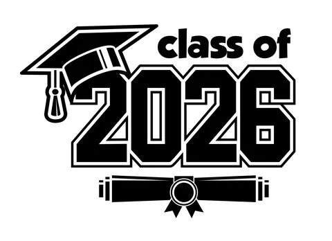 2026 graduate class logo Stock Illustration