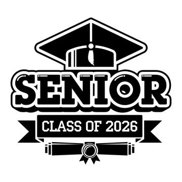 2026 graduate class logo Stock Illustration