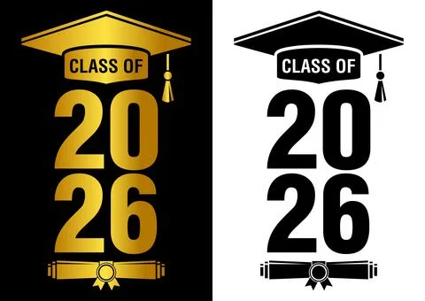 2026 graduate class logo Stock Illustration