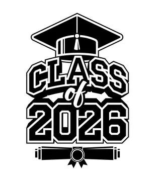 2026 graduate class logo Stock Illustration