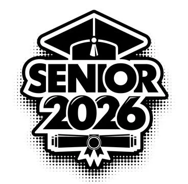 2026 graduate class logo Stock Illustration