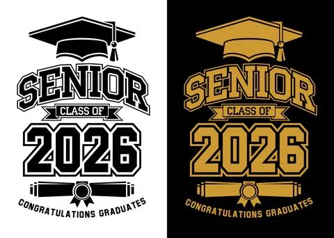 2026 graduate class logo Stock Illustration