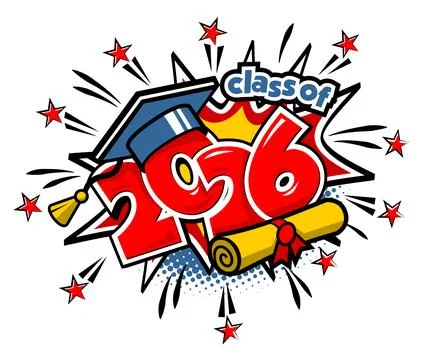2026 graduate class logo Stock Illustration