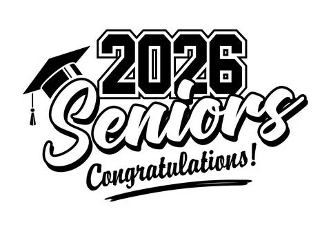 2026 graduate class logo Stock Illustration