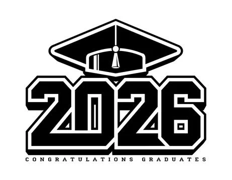 2026 graduate class logo Stock Illustration