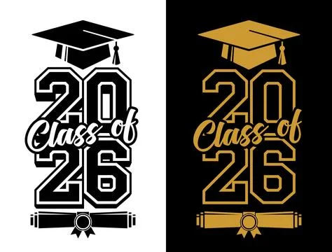 2026 graduate class logo Stock Illustration