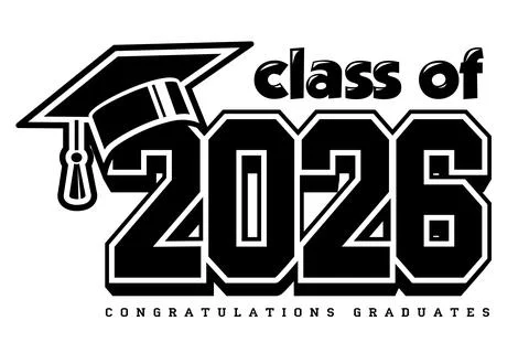 2026 graduate class logo Stock Illustration