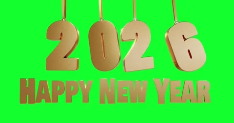 2026 on green screen Stock Footage 318798986