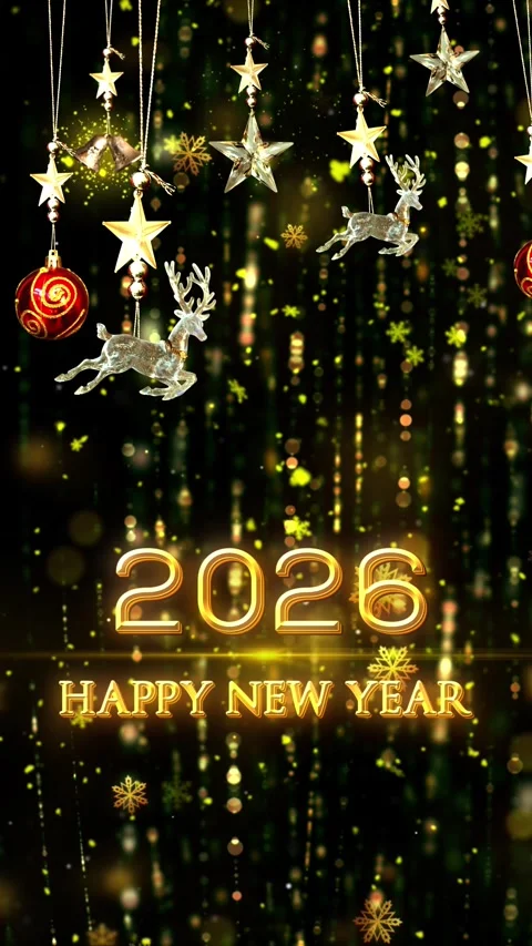 2026 Happy New Year Background V1 Stock Footage 316144520