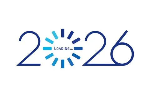 2026 Happy New Year loading Stock Illustration