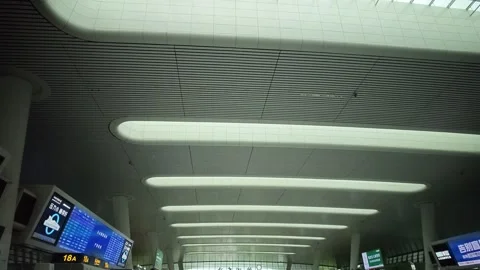 2026 Jul 03, Hangzhou. train station Crowd of passengers waiting Stock Footage 338426689