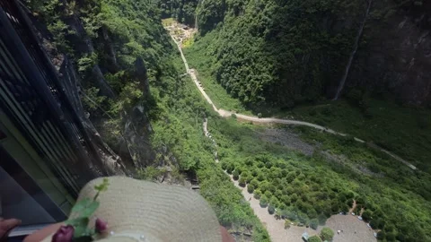 2026 Jul 15, Wulong. High-angle view from cliffside glass structure over Stockbeeldmateriaal 340524352