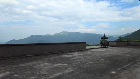 2026 Jul 16, Xiannvshan. Elevated view of censer Stock Footage 340745938