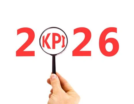 2026 KPI key performance indicator symbol. Concept words 2026 KPI in magnif.. 库存照片