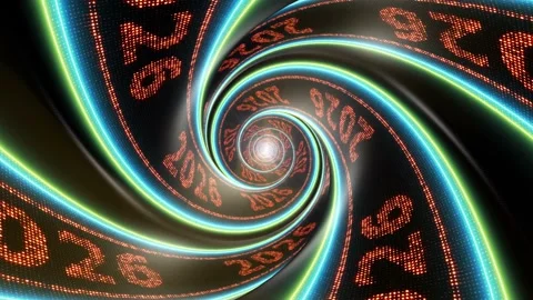2026 Led Lights New Year Eve Animation Background, Loop 库存影片 320091600