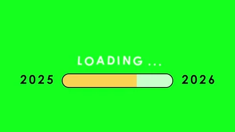 2026 loading 2026 animated fireworks happy new year 2026 green screen 4k lo.. Stock Footage 321110493