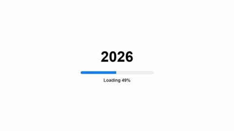 2026 Loading Animation – Modern Progress Bar Countdown, Smooth Year Transition. Stock-Footage 321612413