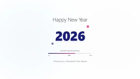  2026 Loading Animation – Modern Progress Bar Countdown. Stock Footage 322579162