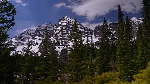2026 Maroon Bells in Spring:  Time-Lapse Stock Footage 335091435
