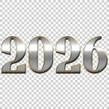 2026 Modern Black Text Effect PNG Stock Illustration