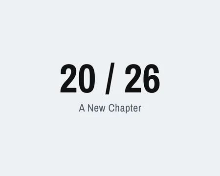 2026 new chapter minimal text background Stock Illustration