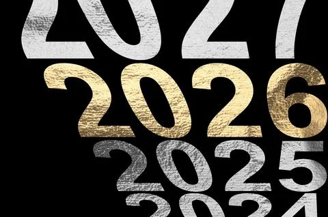 2026 new year concept on timeline. future plans and trends. Illustrazione stock