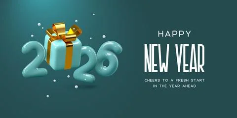 2026 New Year greeting vector illustration Stock Illustration