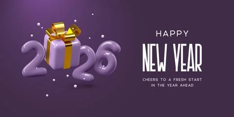 2026 New Year greeting vector illustration Stock-Illustration