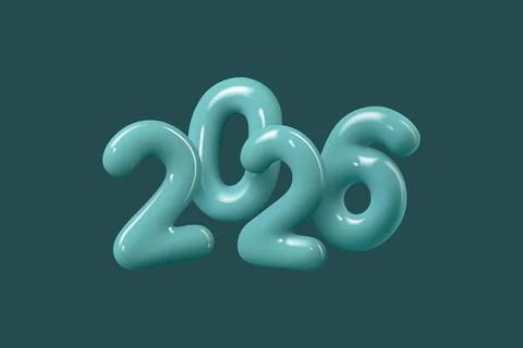 2026 New Year numbers. Illustrazione stock