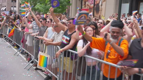 2026 NYC Pride March is opened on Fifth Avenue in New York City. Stock-Footage 339254705