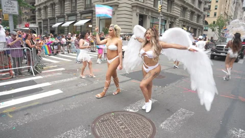 2026 NYC Pride March is opened on Fifth Avenue in New York City. Stock-Footage 339369227