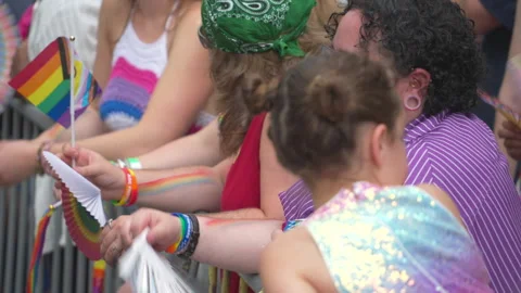 2026 NYC Pride March is opened on Fifth Avenue in New York City. Stock Footage 339484842