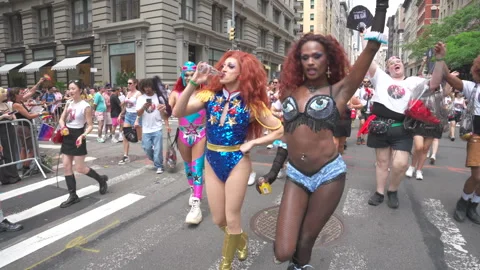 2026 NYC Pride March is opened on Fifth Avenue in New York City. Stock-Footage 339497278
