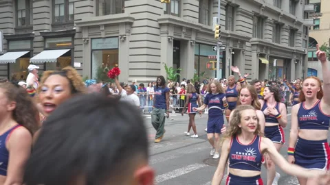 2026 NYC Pride March is opened on Fifth Avenue in New York City. Video stock 339501394