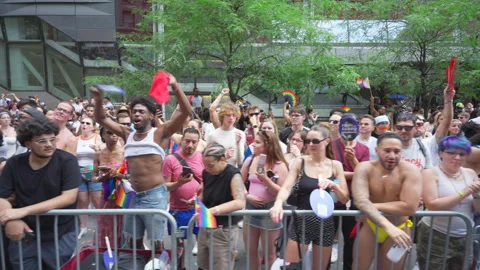 2026 NYC Pride March is opened on Fifth Avenue in New York City. Stock-Footage 339512079