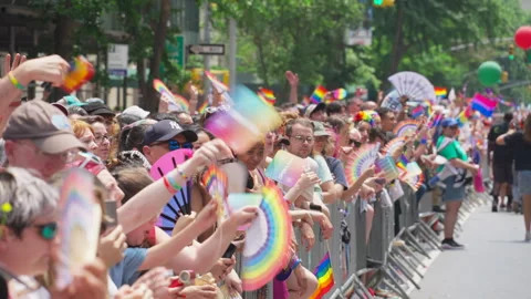 2026 NYC Pride March is opened on Fifth Avenue in New York City. 動画素材 339515734