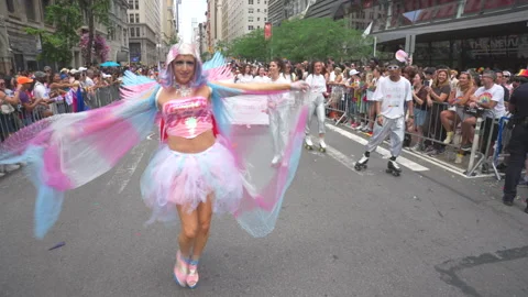 2026 NYC Pride March is opened on Fifth Avenue in New York City. Stock-Footage 339528518