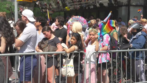 2026 NYC Pride March is opened on Fifth Avenue in New York City. Stock-Footage 339644768
