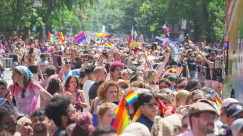 2026 NYC Pride March is opened on Fifth Avenue in New York City. 動画素材 339679928