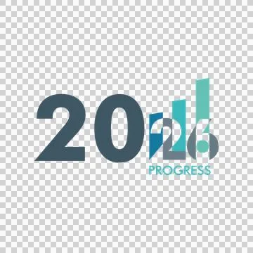 2026 Progress Vector Design, Simple Modern Typography Concept Stock Illustration