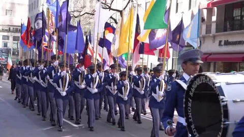 2026 Saint Patrick's Day parade in New York Stock Footage 330987830