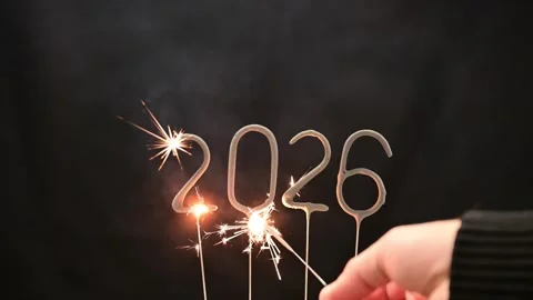 2026 Silver Sparkler Stock Footage 321418589