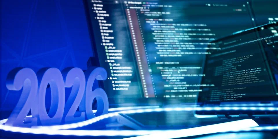 2026 software development and coding future concept 스톡 사진