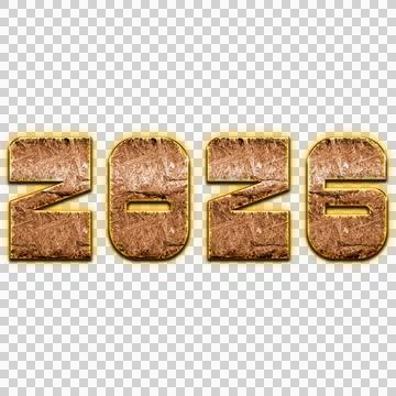 2026 Stone Rock 3D Text Effect PNG イラスト素材