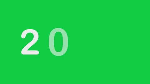 2026 Text Animation on Green Background Stock-Footage 341333578